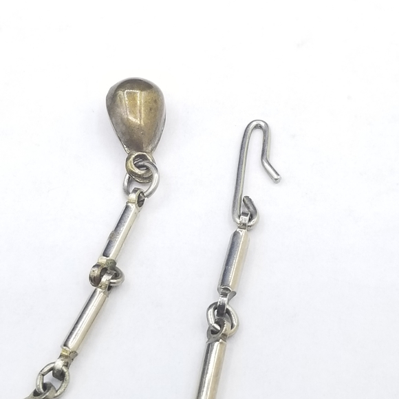 Vintage lavender floral lucite rhinestone necklace - Picture 5 of 6